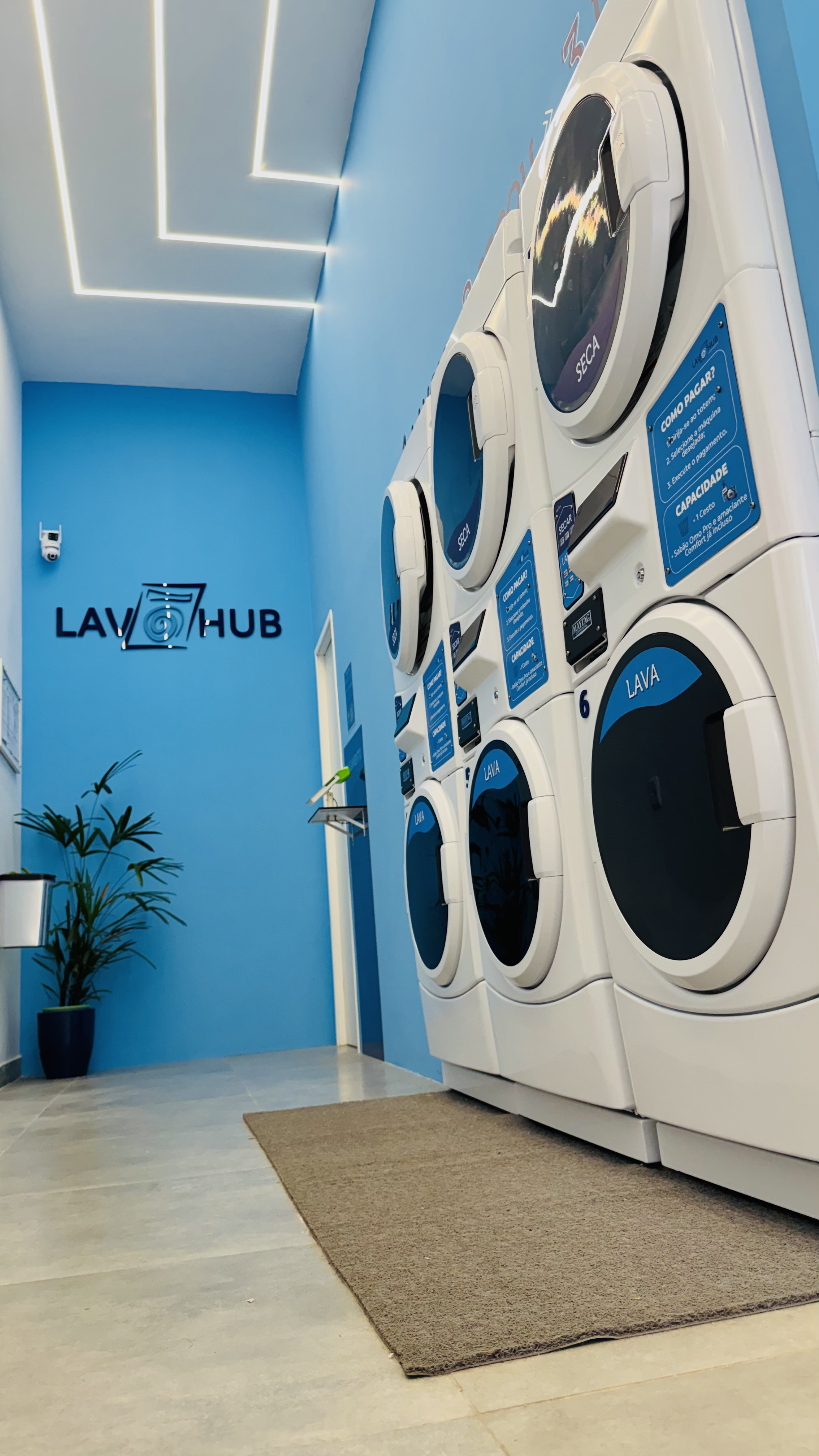 Detalhe da unidade LAV HUB Lavanderia